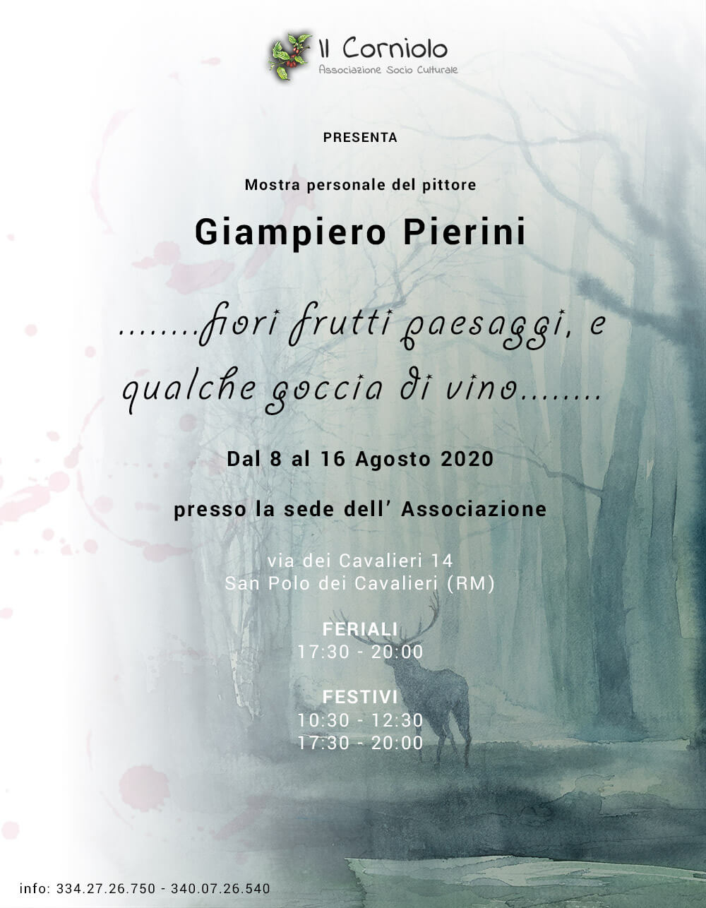 Mostra personale di pittura di Giampiero Pierini